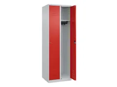 locker,HxBxD 1850x600x500mm,2vak,vak B 300mm,cil.-slot,staand op vloer