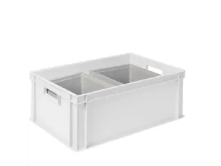 Euronorm-stapelbak,m. 2isoleerboxen,HxLxB 220x600x400mm,44,5/10,4l - 5