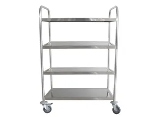RVS serveerwagen draagverm. 200kg 4etage(s) laadvl. LxB 820x500mm - 1