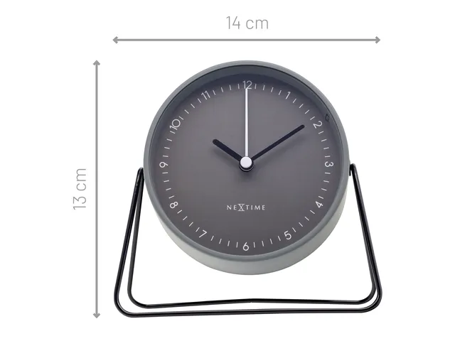 Wekker Nextime Berlin Table 14x13 cm grijs metaal