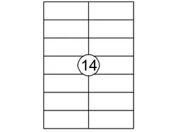 Etiket Quantore 105x42.4mm wit 1400 stuks