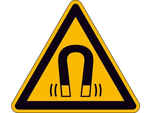Waarschuwingsbord,Waarschuwing: Magnetisch Veld,Sticker,Folie