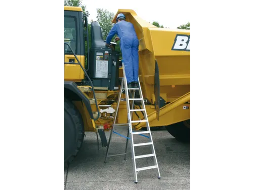 Ladder Aluminium Bordes H 1 90M 8Treden Incl. Bordes