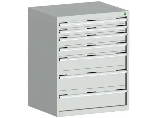 ladekast 1000x800x750mm 7laden zware lasten RAL7035 front RAL7035 - 1