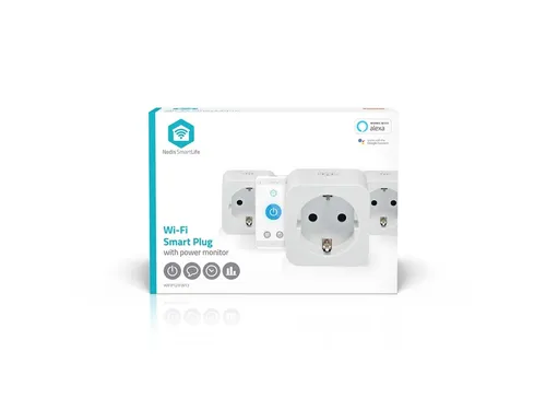 Nedis SmartLife Slimme Stekker Wi-Fi IP21 Wit 3 stuks