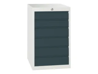 ladekast HxBxD 800x500x600mm 6laden slot RAL7035 front RAL7016 - 2