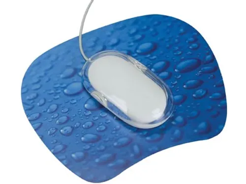 Muismat Ultra Dun Antislip Regendruppels Blauw