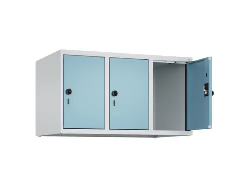 opzetkast,v. locker,3vak.,vak B 300mm,HxBxD 500x900x500mm,draaigrendel