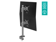 Monitorarm Dubbel Verticaal Viewmate Style 672 2 Schermen Zilver