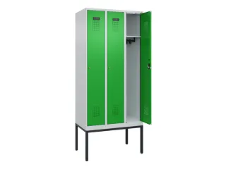 locker,HxBxD 2120x900x500mm,3vak,vak B 300mm,cil.-slot,voetonderstel - 1