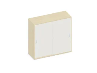 Schuifdeurkast 1150x1200x430mm Decor Romp Esdoorn Decor Front Wit - 1