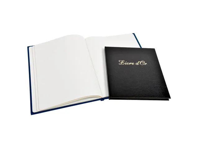 Livre d'or Balacron avec titre 100 pages blanches - 27x22 cm vertical