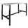 Domino Basic statafel 120x80cm 110cm Krijtwit 25mm Zwart