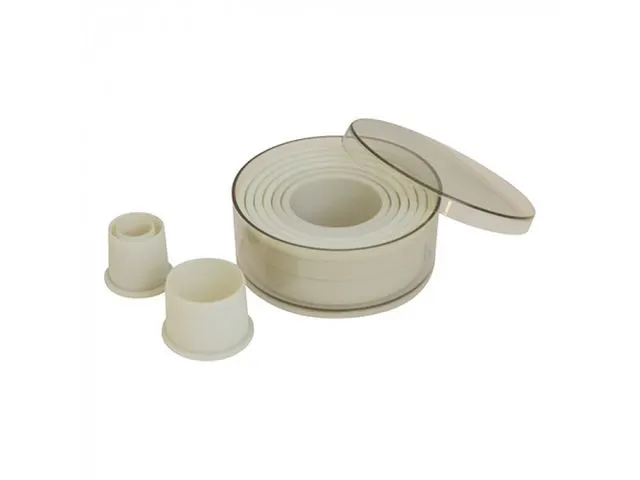 Stekerdoos rond_glad 9-delig 2 cm-10cm