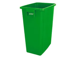 afvalverzamelaar,60l,HxBxD 580x320x460mm,romp PP groen,gesloten - 1