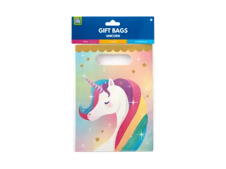 Gift bags Unicorn Papieren uitdeelzakjes 23x16,5cm 6 stuks - 2