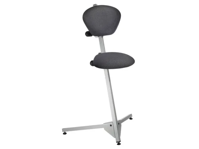 Stahulp Staalbuis Zitting Stof Beige / Bruin Onderstel Grijsaluminium