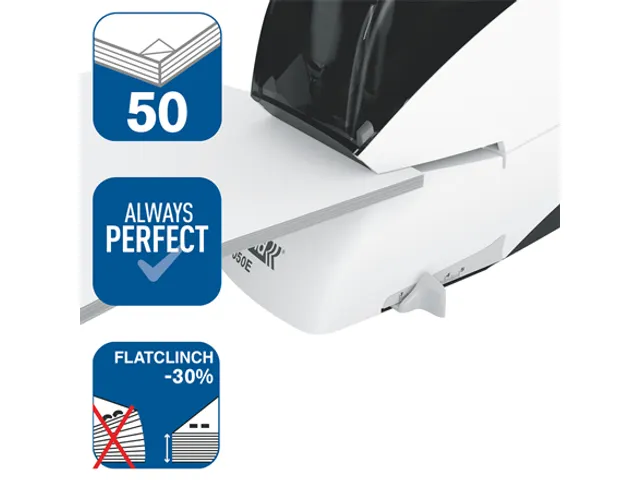 Nietmachine Rapid Elektrisch 5050E 50vel wit/zwart contactloos