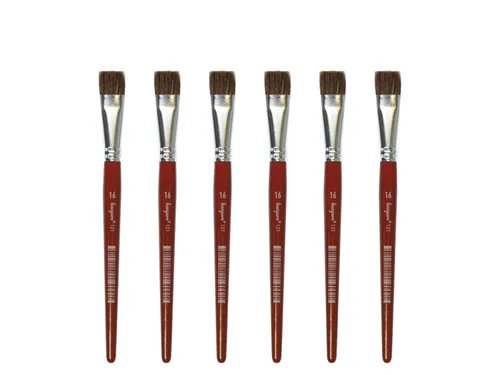 Penseel Kangaro Serie 121 plat Nr. 16 geitenhaar doos 6 stuks