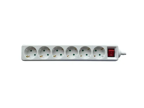 Stekkerdoos BRASQ 6 voudig 3 meter wit