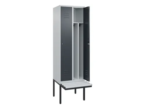 locker voor scheiding van kleding,HxBxD 2120x600x815mm,2vak
