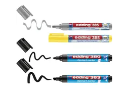 Edding 385 Flipchart effect marker 2 kleuren + 380 en 383 4 stuks