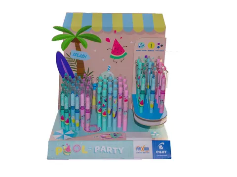 Rollerpen PILOT friXion Pool Party medium assorti display à 48 stuks