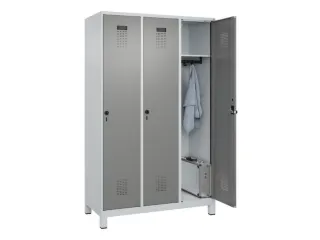 locker,HxBxD 1950x1200x500mm,3vak,vak B 400mm,draaigrendel,voeten - 1