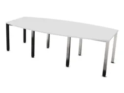 vergadertafel,HxBxD 740x2400x1200mm,vatvormig,Bl-wit
