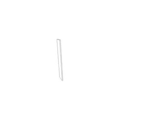 afsluitelement,v. scheidingswand,HxD 2150x440mm,5 OH,hout,notenboom - 1