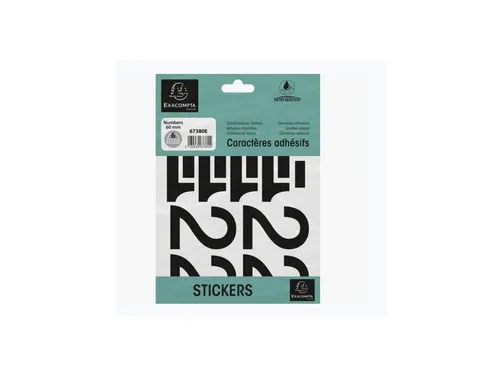 Zelfklevende nummers (60mm) zwart