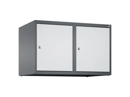 opzetkast,v. locker,2vak.,vak B 400mm,HxBxD 500x800x500mm,cilinderslot