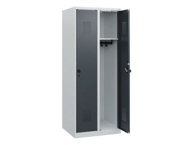 schoollocker,HxBxD 1530x600x500mm,2vak,vak B 300mm,draaigrendel