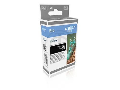 Astar Brother LC123BK MFCJ Inkt Zwart Rebuilt 600 Pagina's 13.4ml