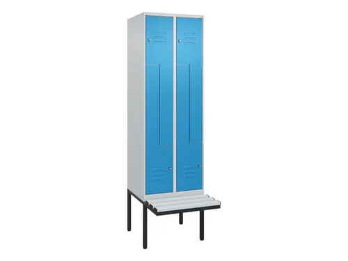 Z-garderobekast,HxBxD 2120x600x815mm,2vak,vak B 300mm,cil.-slot