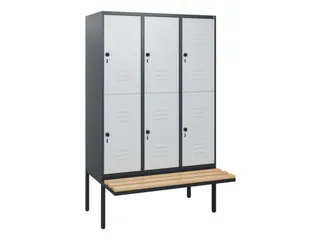 Dubbeldekse dekenkist,HxBxD 1950x1200x815mm,3x2vak.,vak B 400mm - 1