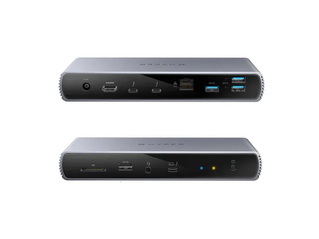 Targus HDTB4D-EUZ, Thunderbolt 4, 96 W, 10,100,1000 Mbit/s, Grijs, SD,