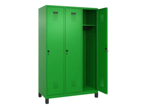 locker,HxBxD 1950x1200x500mm,3vak,vak B 400mm,draaigrendel,voeten
