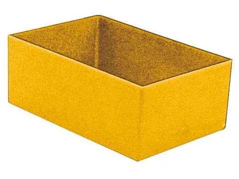 Bacs de rangement HxLxl 63x162x108mm jaune