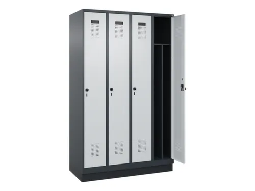 locker voor scheiding van kleding,HxBxD 1950x1200x500mm,4vak