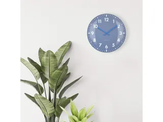 Wandklok Nextime dia 50cm bolvormig glas blauw kunststof Duomo - 7