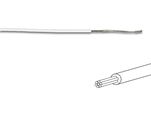 Montagedraad - ø 1.4mm - 0.2mm² - Meeraderig - WIT