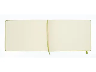 Schetsboek Kangaro A5 landscape lime green PU HC 80 vel 140gr roomwit - 4