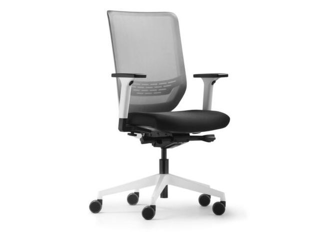 Dauphin Bureaustoel to-sync pro white hoge netrugleuning zwart | KantoorBureaustoel.be