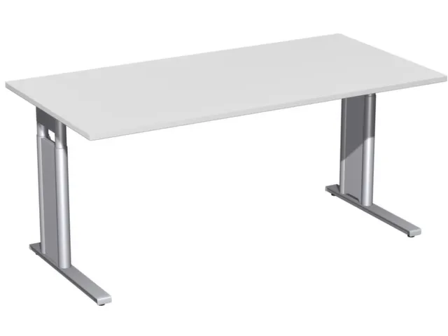 In hoogte verstelbaar bureau,HxBxD 680-820x1600x800mm,blad lichtgrijs