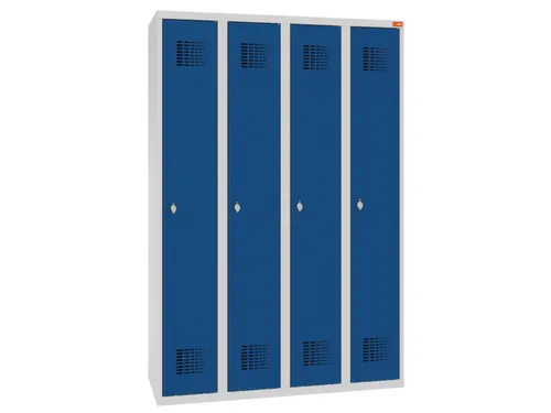 lockerkast,HxBxD 1800x1200x500mm,4vak,draaigrendel,sokkel,romp RAL7035