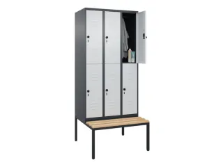 Dubbeldekse dekenkist,HxBxD 2120x900x815mm,3x2vak.,vak B 300mm - 3