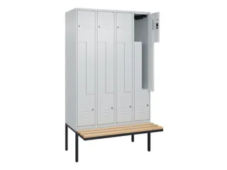 Z-garderobekast,HxBxD 2120x1200x815mm,8vak,vak B 300mm,cil.-slot - 2