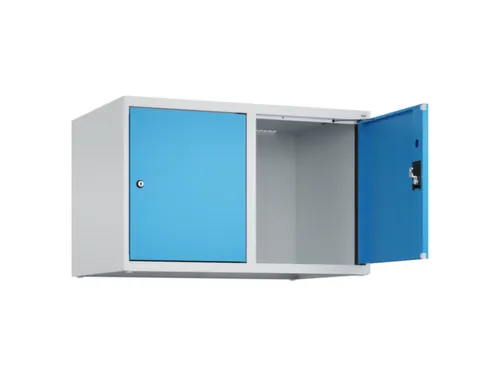 opzetkast,v. locker,2vak.,vak B 400mm,HxBxD 500x800x500mm,cilinderslot