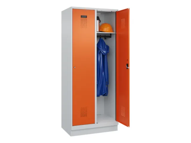 locker,HxBxD 1950x800x500mm,2vak,vak B 400mm,cil.-slot,sokkel